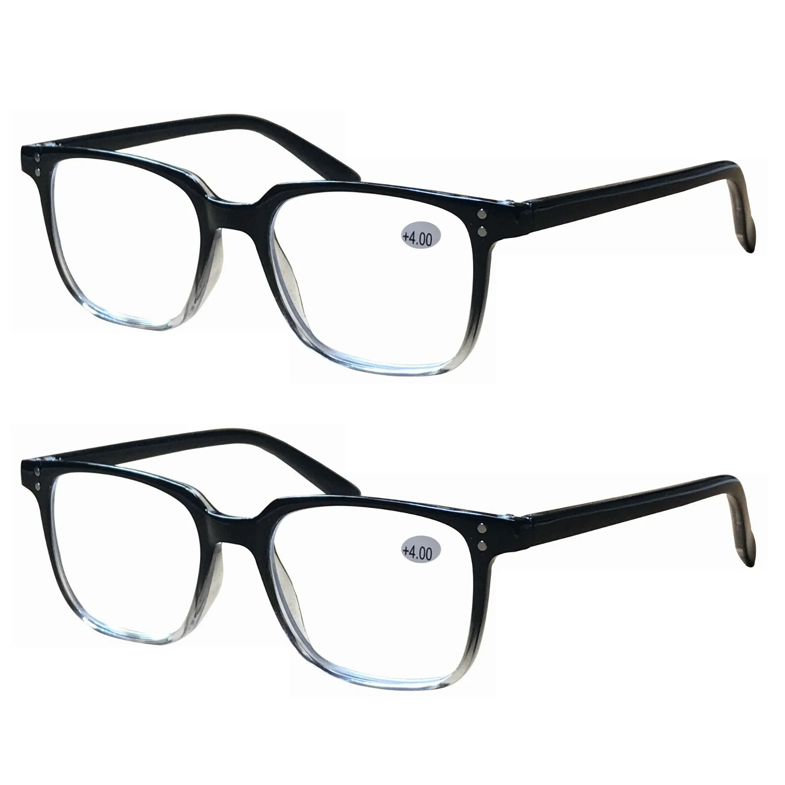 5 Packs Mens Rectangle Half Frame Reading Glasses Blue Light Blocking Readers 3