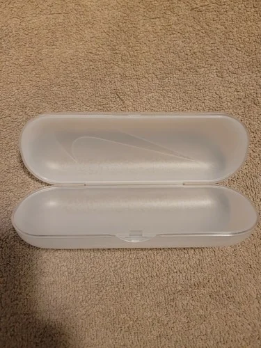 Authentic NIKE LARGE CLEAR HARD EYEGLASSES CASE w/ NIKE CLEANING CLOTH