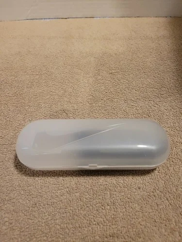 Authentic NIKE LARGE CLEAR HARD EYEGLASSES CASE w/ NIKE CLEANING CLOTH 2