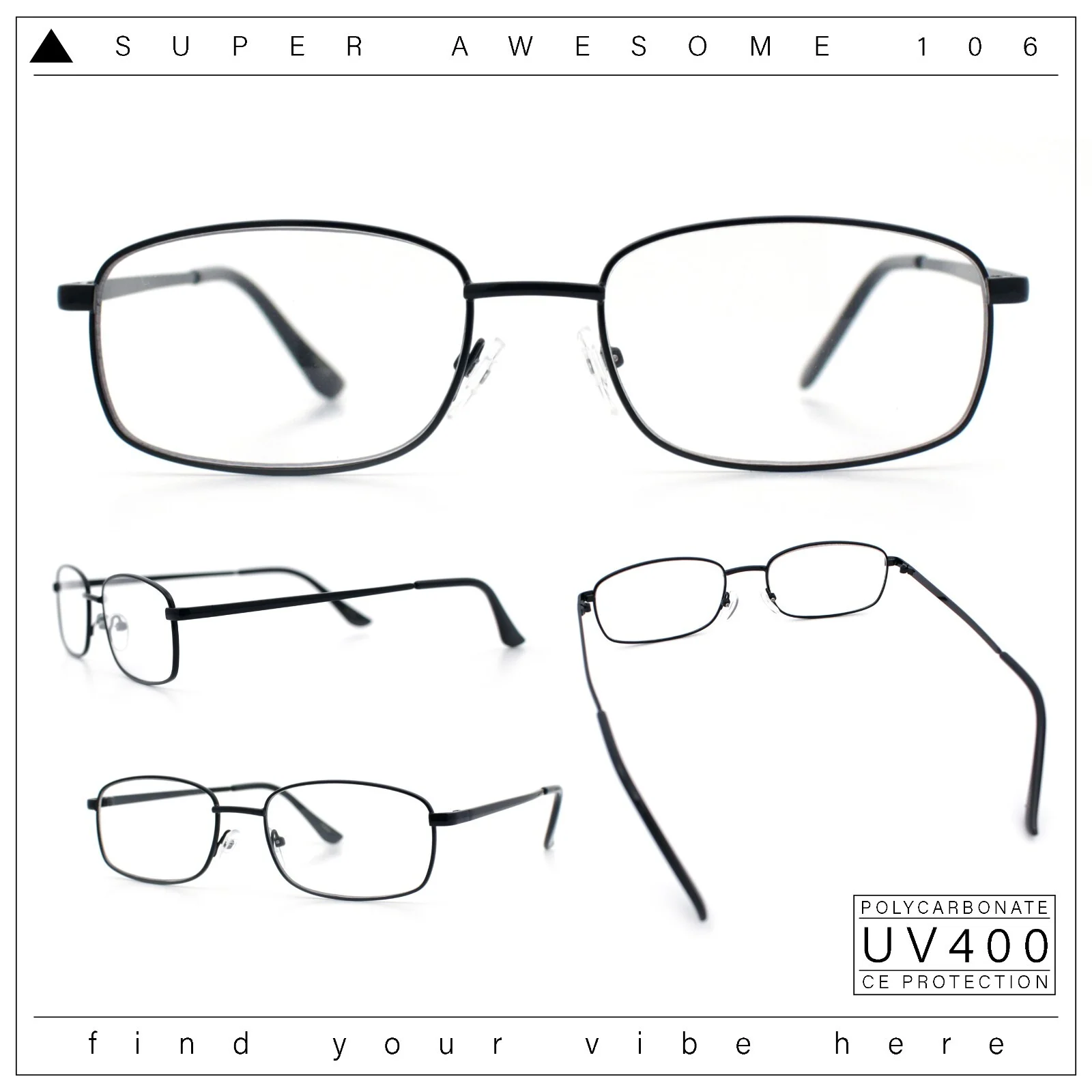 Classic MENS Retro Frames Clear Lens Nerd Geek Fashion Preppy Eyeglasses 1126 L 3