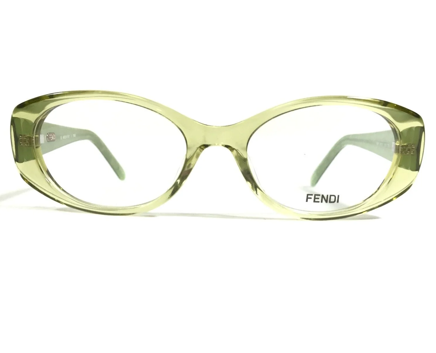 Fendi Petite Eyeglasses Frames F907 318 Clear Green Round Full Rim 49-17-135