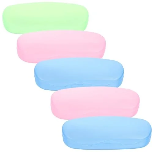 Hard Transparent Matte Clear Eyeglasses Case Protective Glasses Orange Interior 3