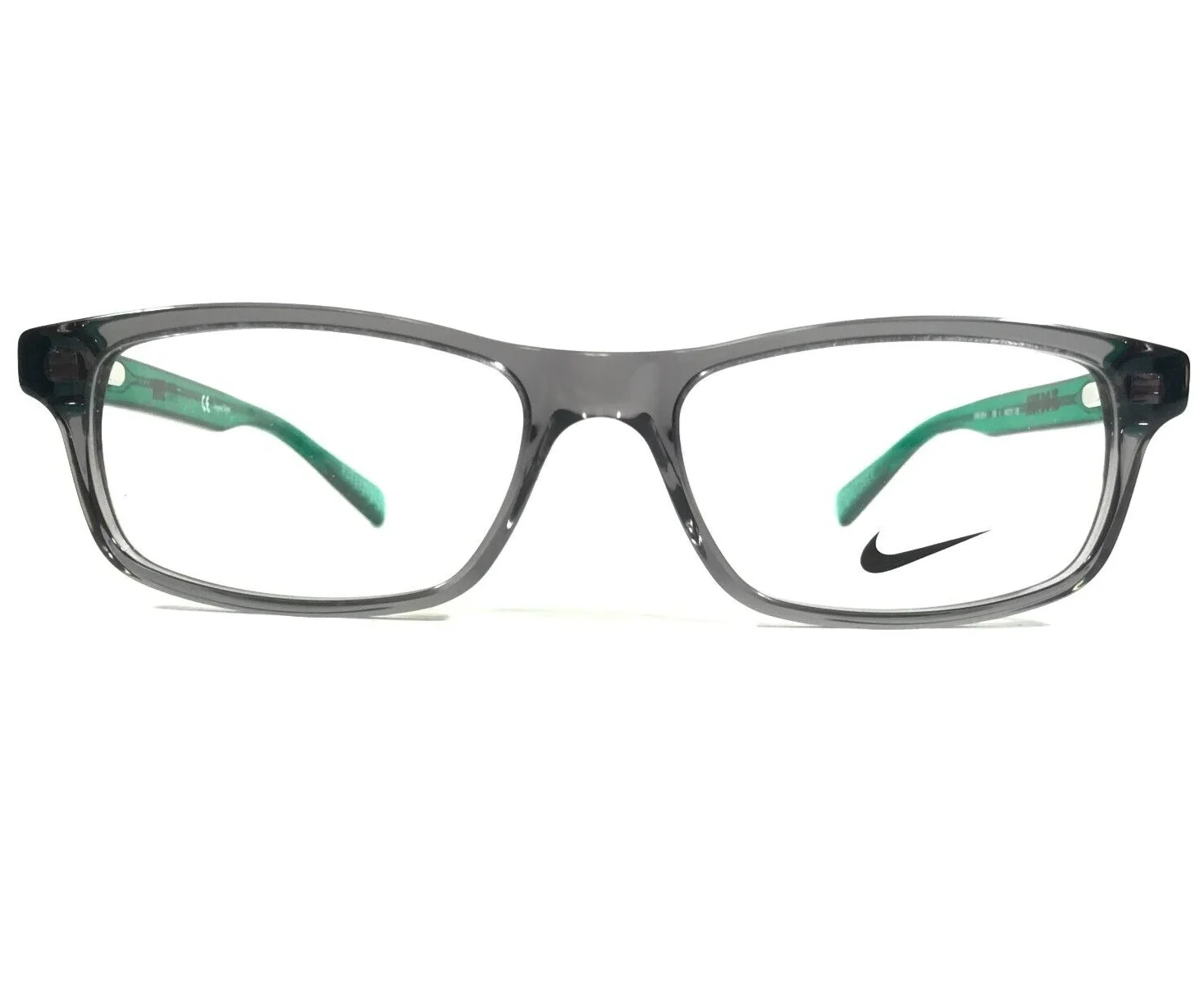 Nike Kids Eyeglasses Frames 5014 255 Clear Grey Green Rectangular 49-15-135 2