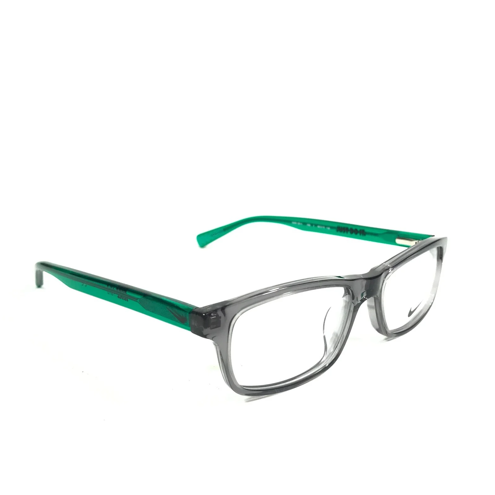 Nike Kids Eyeglasses Frames 5014 255 Clear Grey Green Rectangular 49-15-135 3