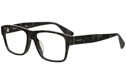 PRADA VPR 05E 5AW-1O1 Clear Brown Rectangle Eyeglasses Frames 51-18 130 Italy