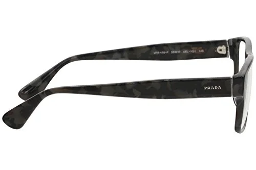 PRADA VPR 05E 5AW-1O1 Clear Brown Rectangle Eyeglasses Frames 51-18 130 Italy 3