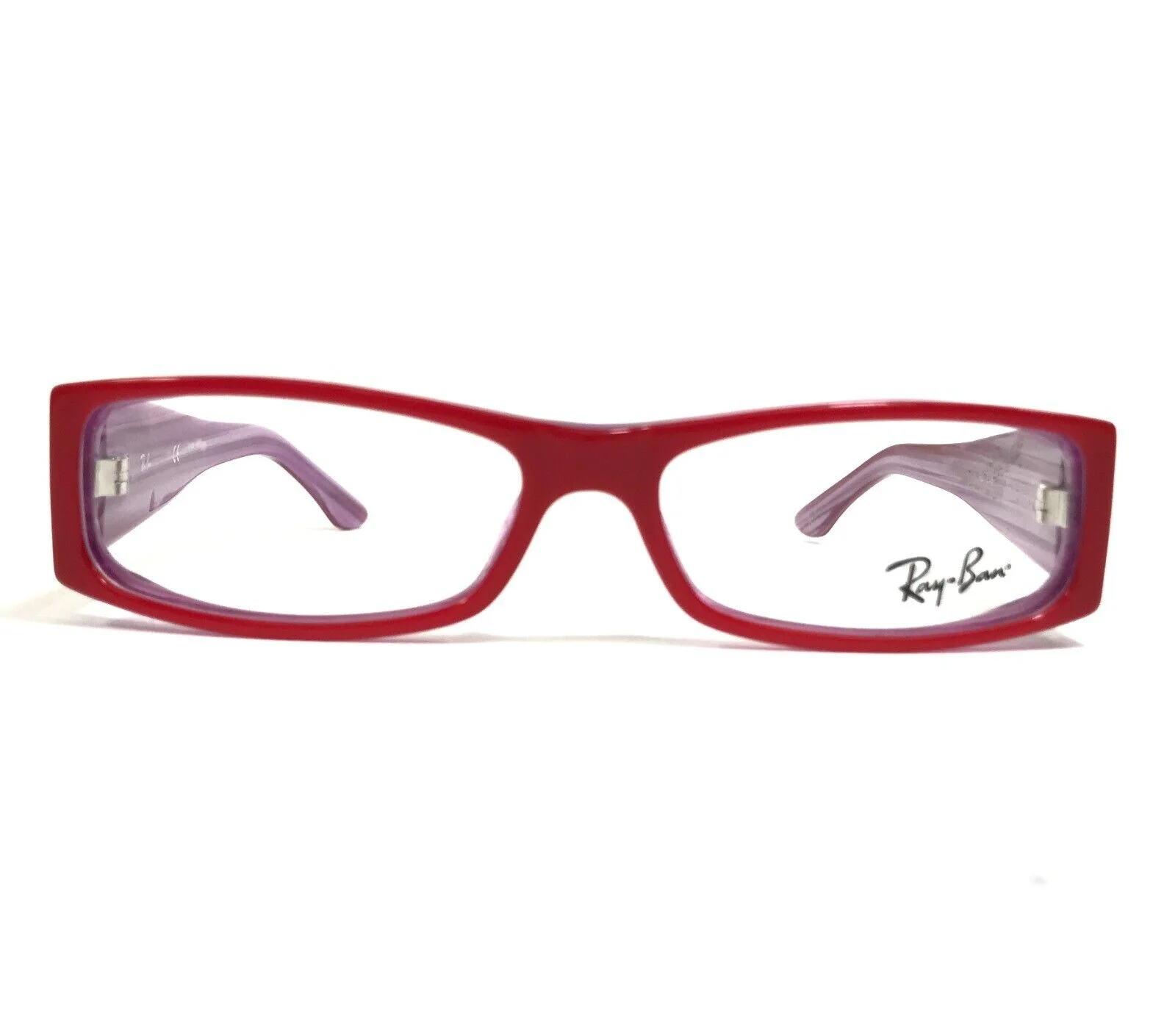 Ray-Ban Eyeglasses Frames RB5105 2255 Red Clear Purple Horn Rectangle 51-14-135 2