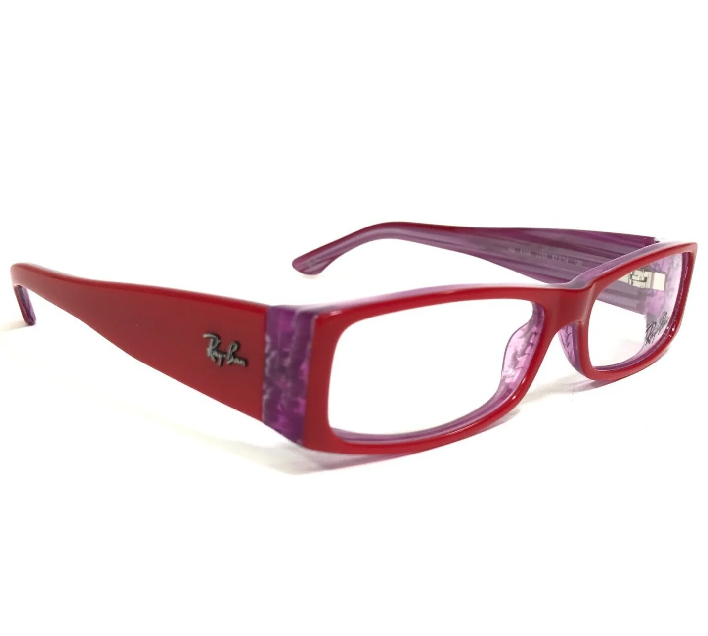 Ray-Ban Eyeglasses Frames RB5105 2255 Red Clear Purple Horn Rectangle 51-14-135 3