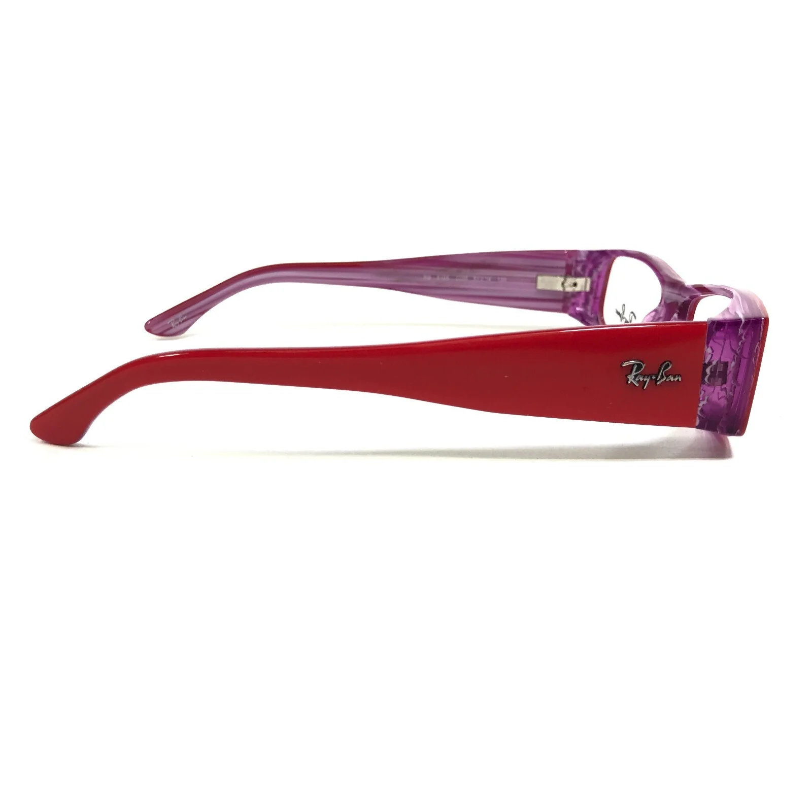 Ray-Ban Eyeglasses Frames RB5105 2255 Red Clear Purple Horn Rectangle 51-14-135 4