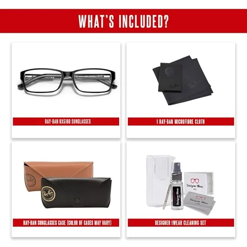 Ray-Ban Eyeglasses Frames RB5360 2034 Black Clear Cat Eye Full Rim 54-18-145 2