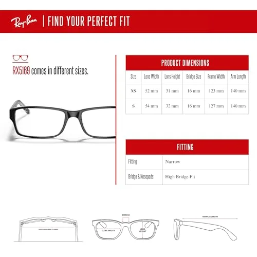 Ray-Ban Eyeglasses Frames RB5360 2034 Black Clear Cat Eye Full Rim 54-18-145 4