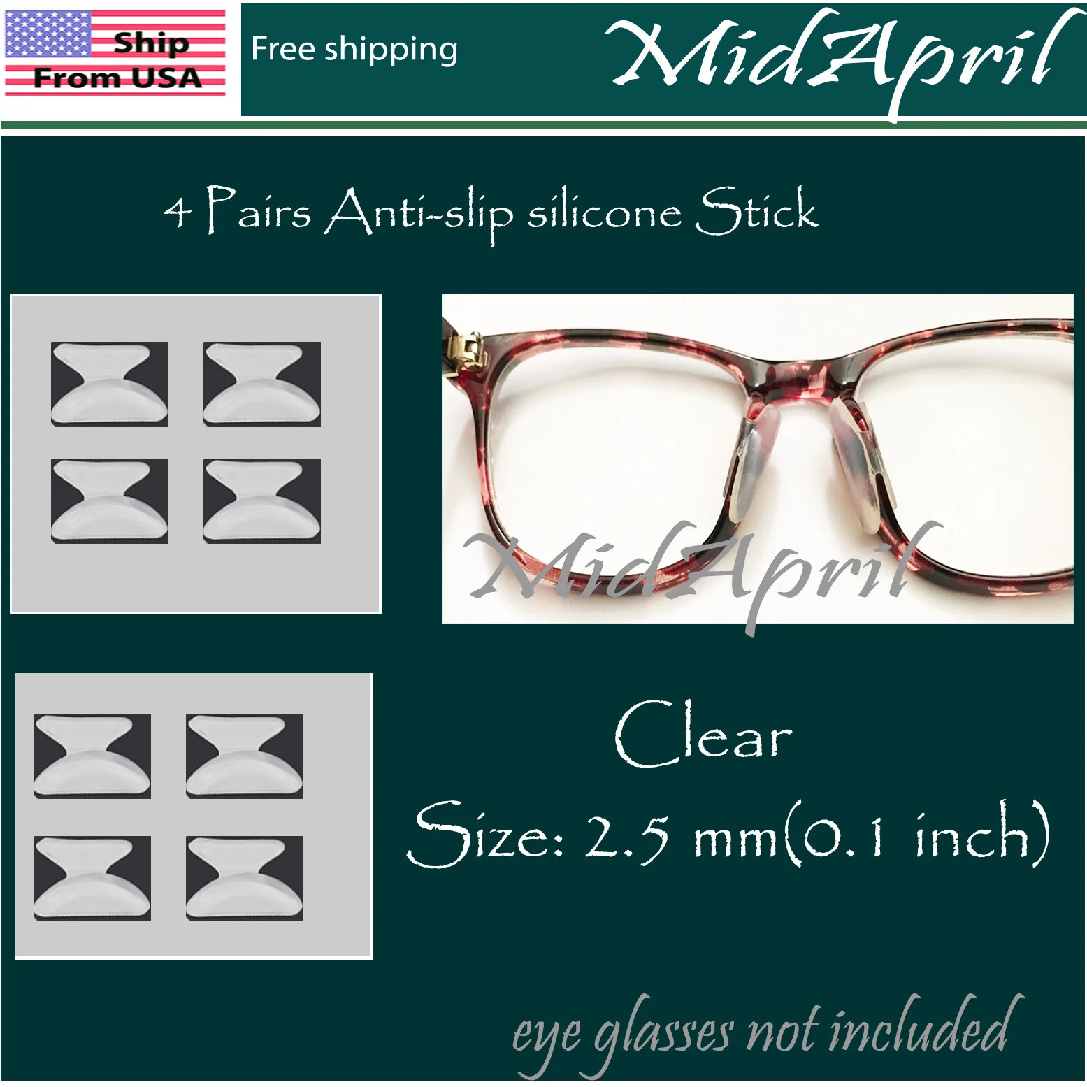 Replacement Nose Pads for Oakley Barrelhouse 0.5 OX3174 Eyeglasses Nose Guard 4