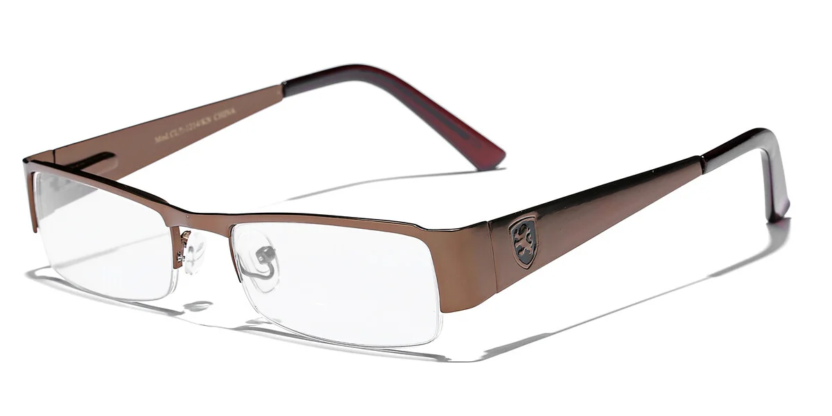 Small Rectangular Clear Lens Non Prescription RX Men Women Eye Glasses Flex Fit 2