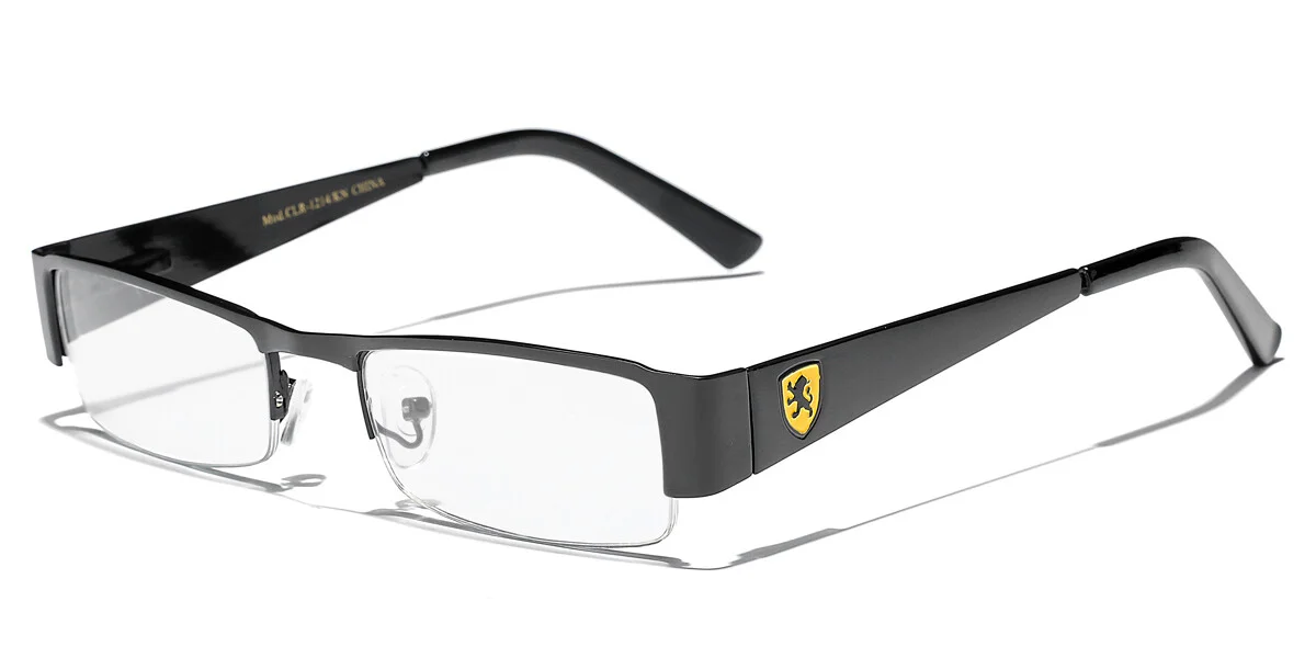 Small Rectangular Clear Lens Non Prescription RX Men Women Eye Glasses Flex Fit 4