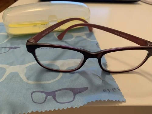 Women Burgundy Red Clear Lens Non Prescription Sexy Glasses Eyeglasses Frame 3