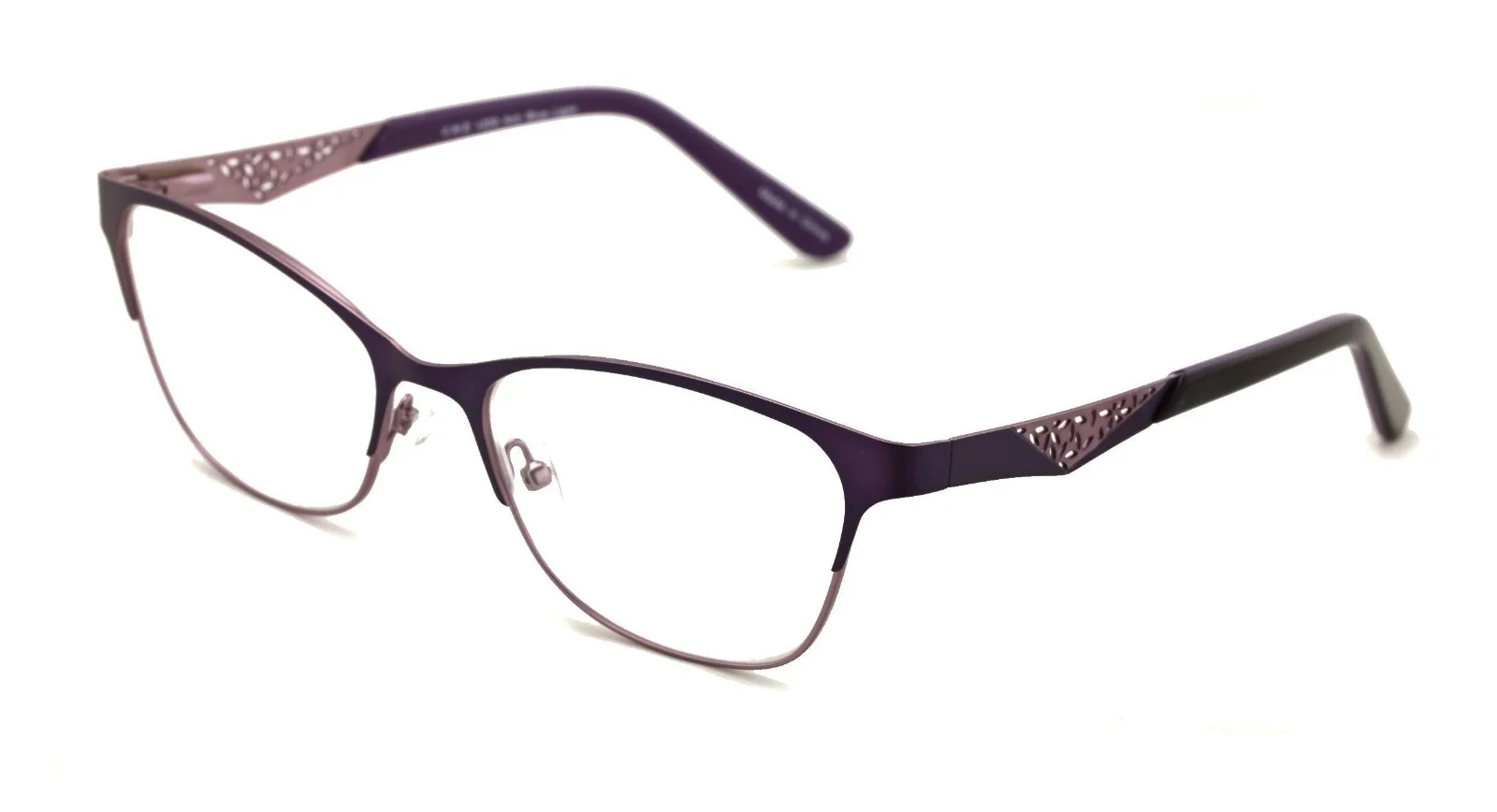 Women Fashion Metal Non-prescription Glasses Clear Lens Eyeglasses Frame WideFit